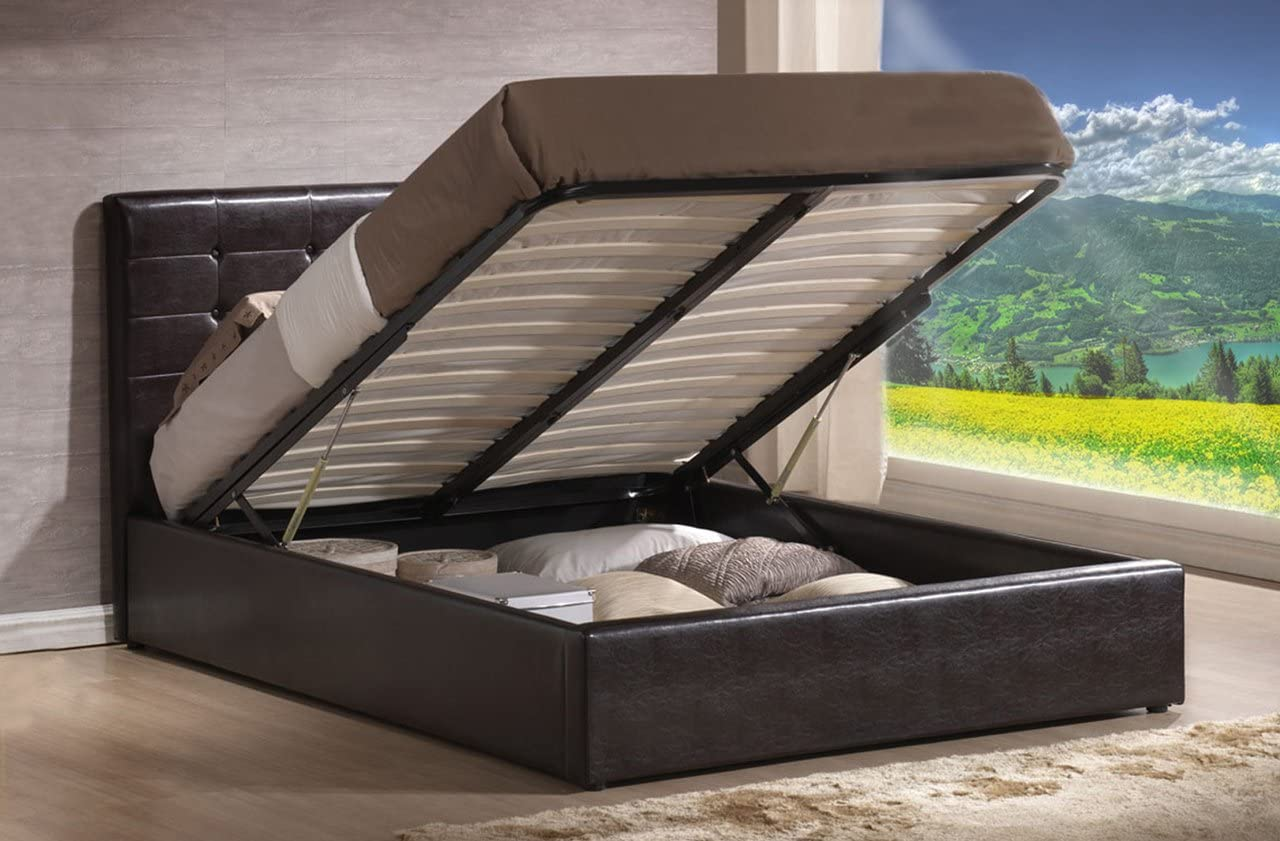 Lift Up Storage Sleigh Bed, Bed Frame Hydraulic Storage