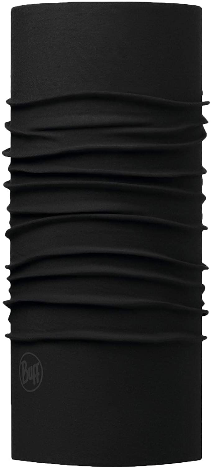 Buff Solid Black Multifunctional Bandana Women/Men - Made in Spain