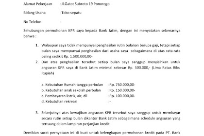 Contoh Surat Menyatakan Minimum Gaji