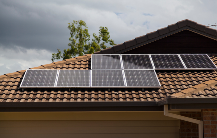 solar panels on house