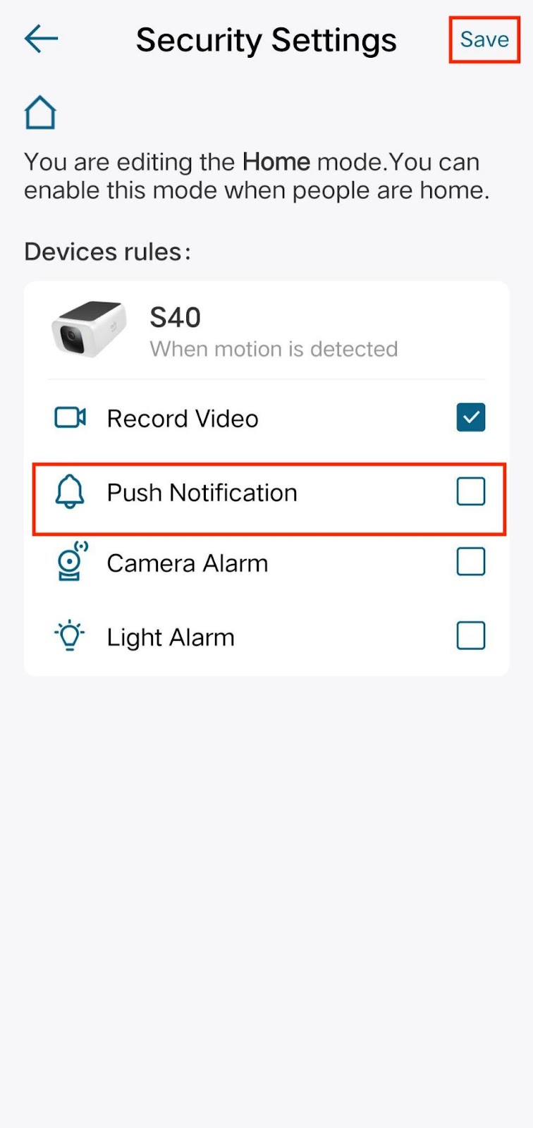 Como faço para desligar as notificações da câmera Eufy?