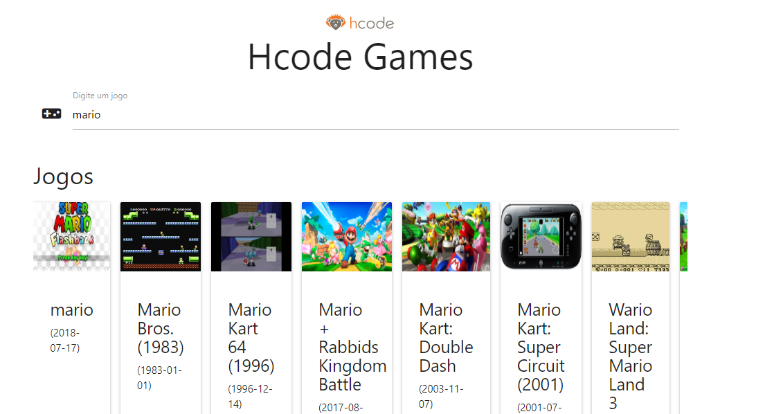 Lista de Jogos da Hcode Games