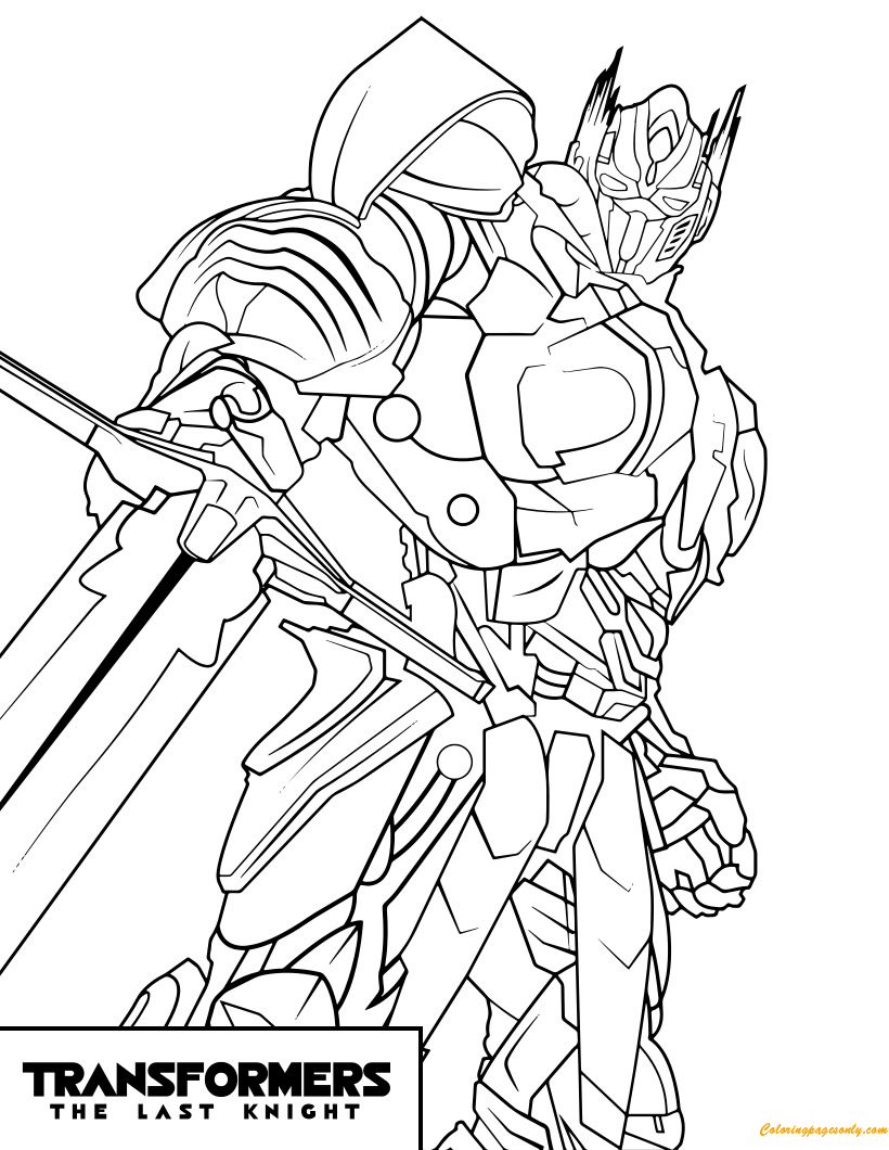 Transformers Optimus Prime The Last Night Coloring Pages