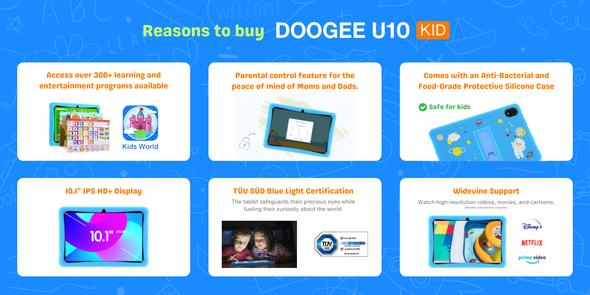 DOOGEE keeps momentum, adds U Series and aMini LTE tablet designed for the younger generation!
