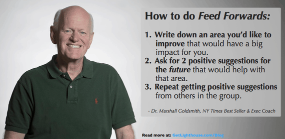 a feed forward is a very non judgmental way of receiving feedback