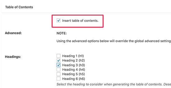 Adicionar índice manualmente com links âncora