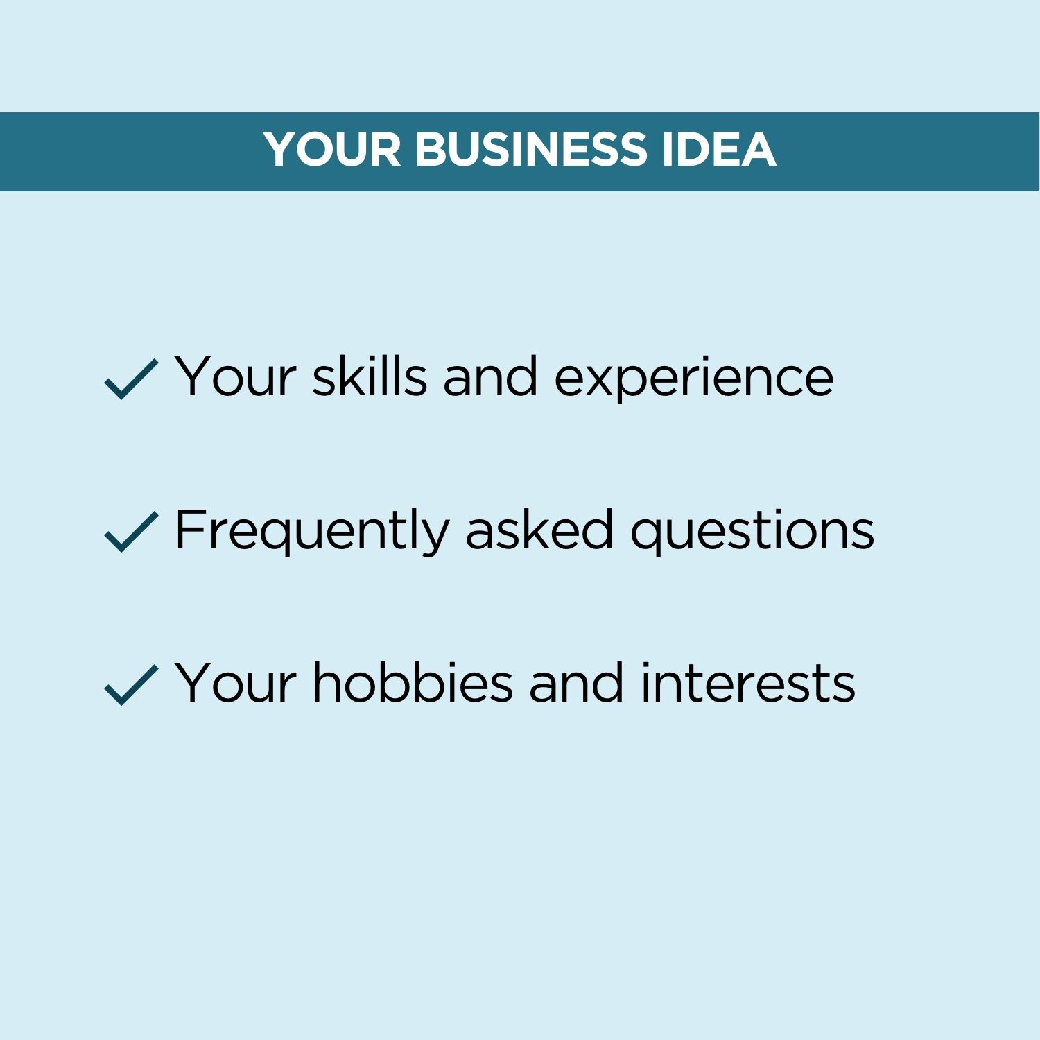 Visual of online business ideas