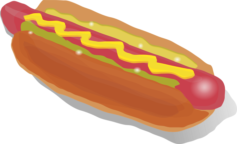 Hotdog | Free Stock Photo | Illustration of a hotdog with mustard ...