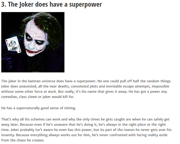 Joker Superpower