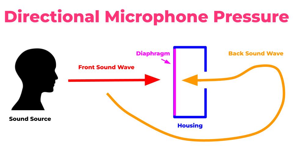 Diagram showing directional microphone pressure