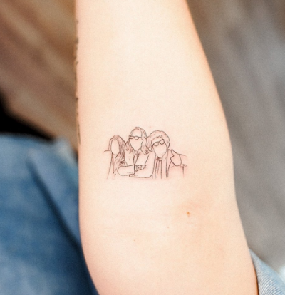 Family Portrait Tiny Tattoos