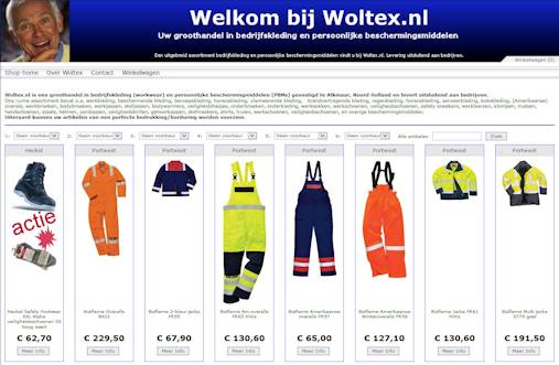 Woltex.nl shop werkkleding