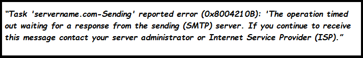 Outlook error 0x8004210b