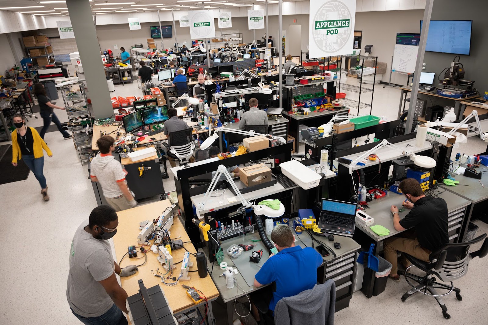 Bustling Repair Room