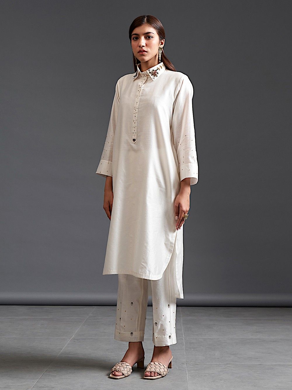 the loom - Chanderi Silk High Low Kurta