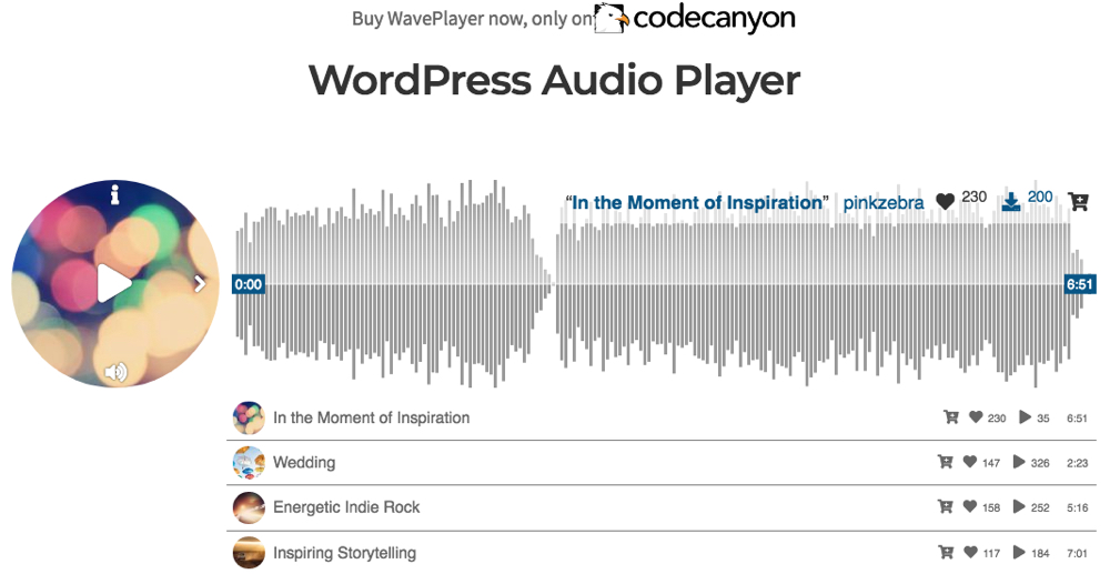 Leitor de áudio WavePlayer