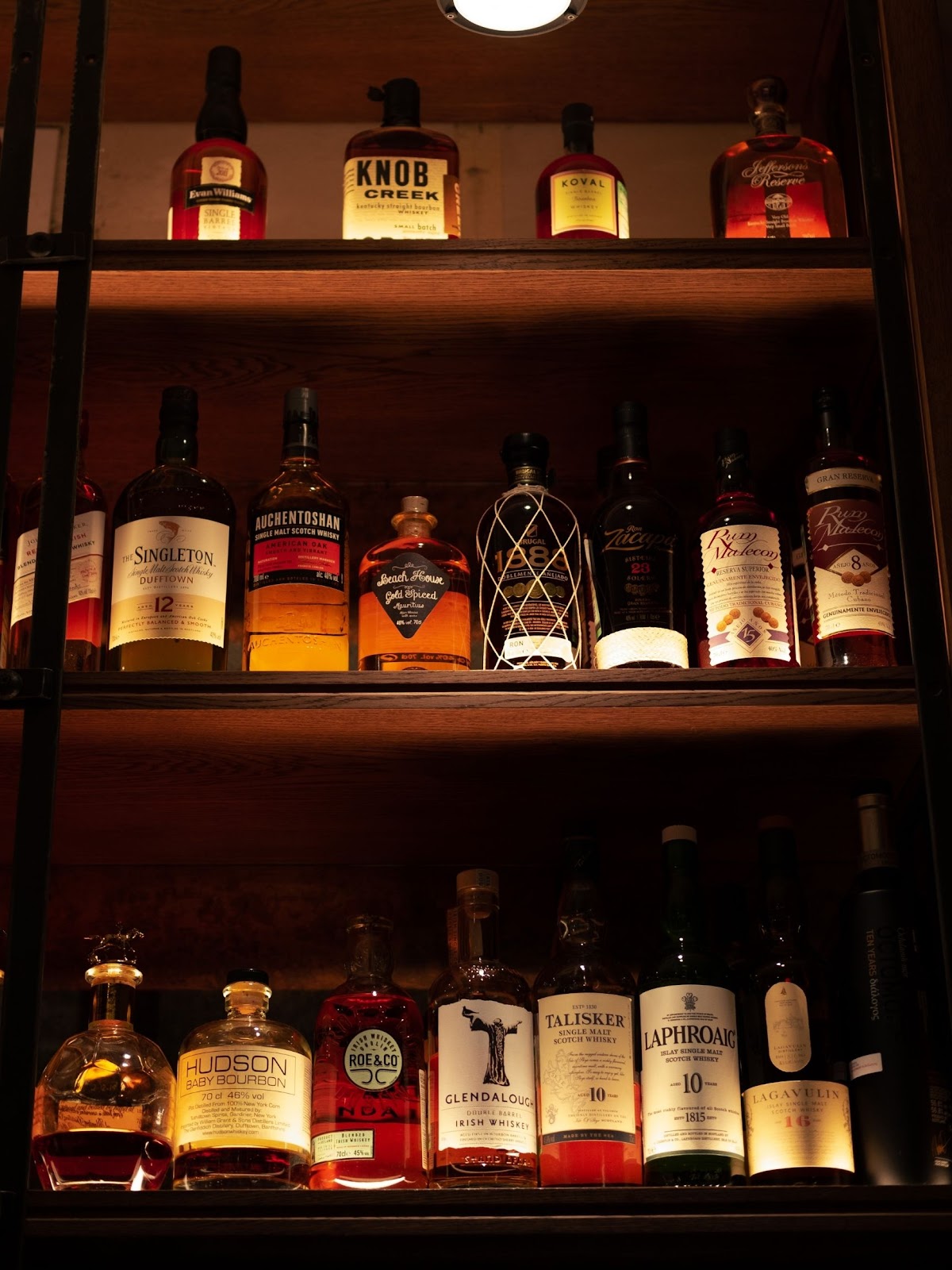 ideas for building a bourbon gift guide from a picture of home bar.