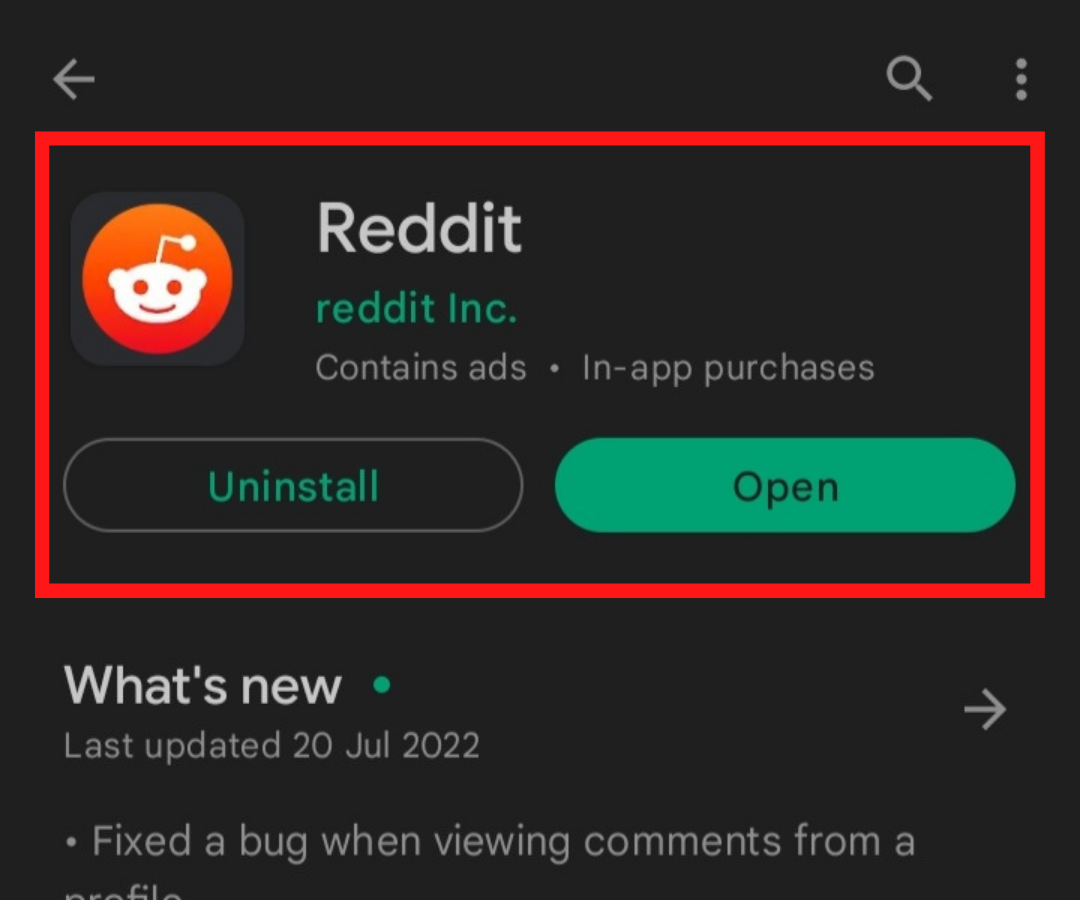 Open the Reddit app on your mobile phone