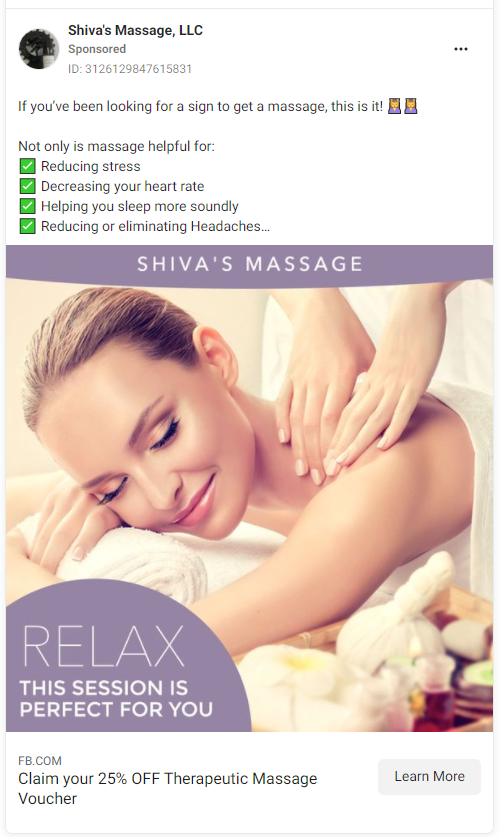 Facebook Massage