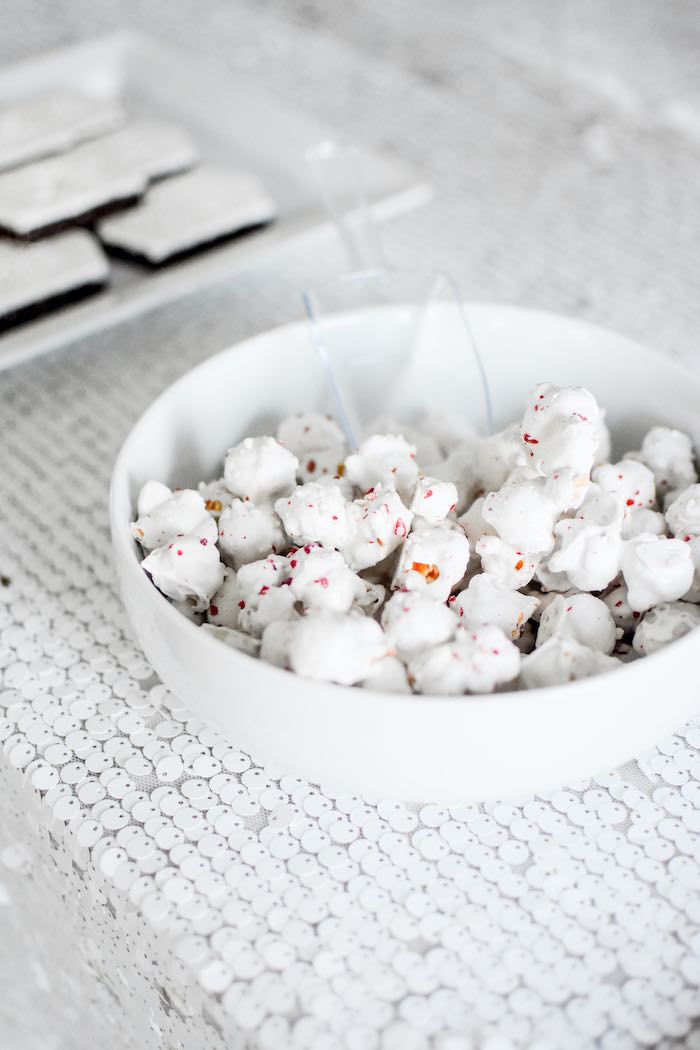 Peppermint Popcorn from a Winter ONEderland 1st Birthday Party on Kara's Party Ideas | KarasPartyIdeas.com (65)