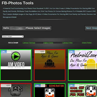 Công cụ FB-hình ảnh, Facebook sang PDF, Facebook để trình bày 