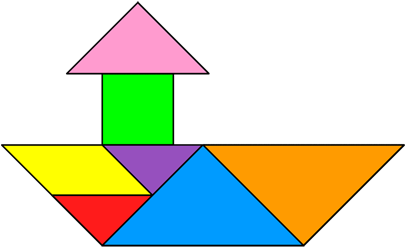 Un Barco Con Formas Geométricas - Figuras De Tangram Para ...