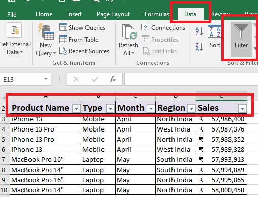What is Filter in Excel? - Naukri Learning