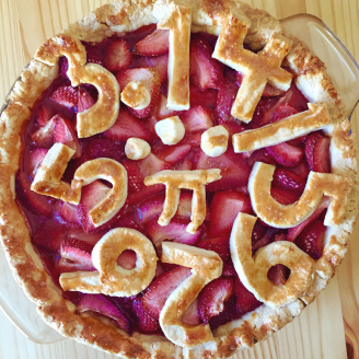 pi day pie with numbers