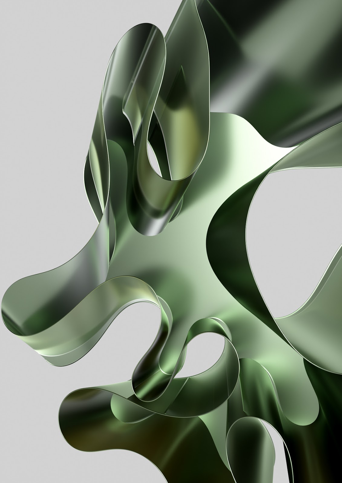 3D abstract CGI delicate energetic flow Render smooth