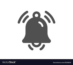 Notification bell icon alarm reminder sign Vector Image