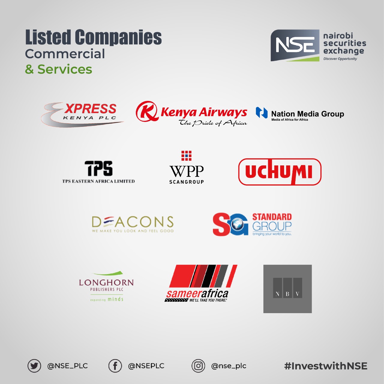  Commercial and services companies on the NSE