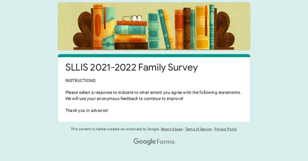 SLLIS 2021-2022 Family Survey