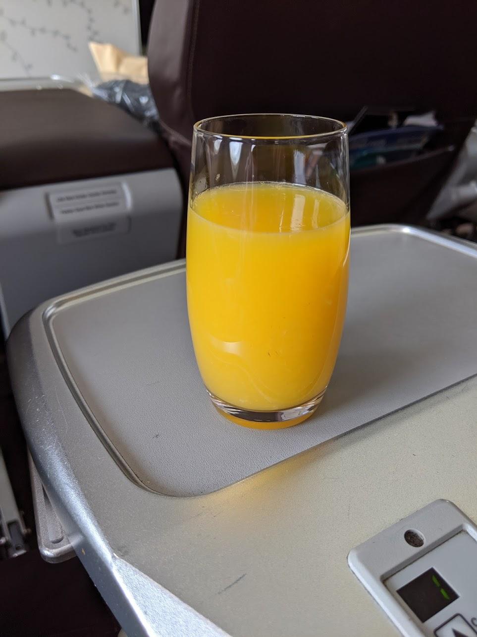 SilkAir Pre-Departure Orange Juice