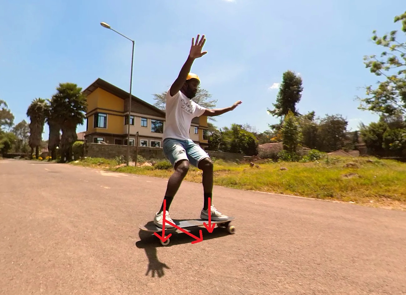 Heelside Stand-up 180 slide, how to push the board