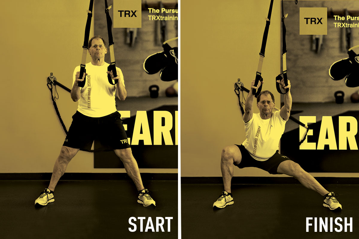 Man doing TRX exercise