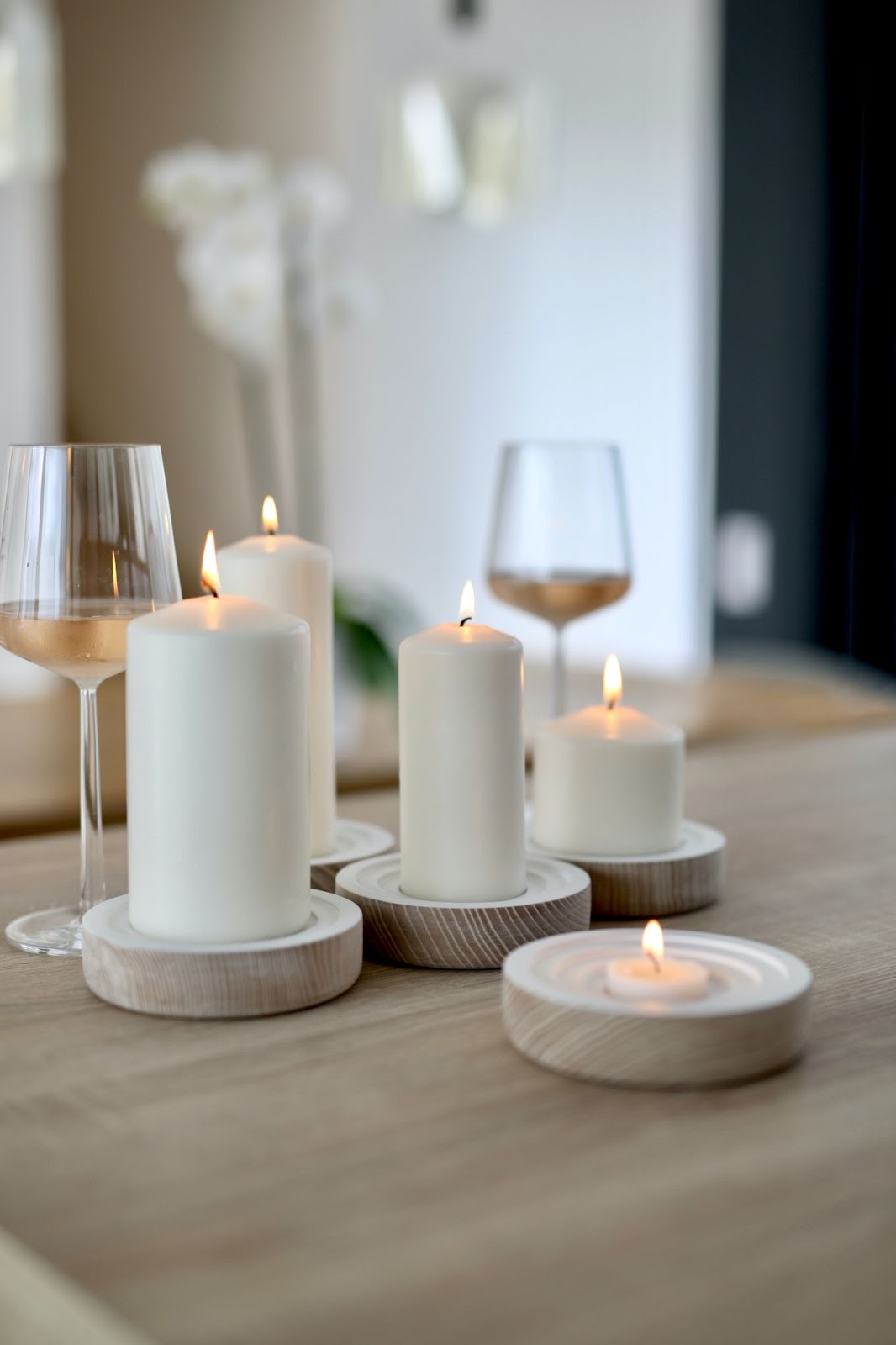 Candles on a table for decor - DIY Farmhouse Kitchen Decor And Design Ideas 