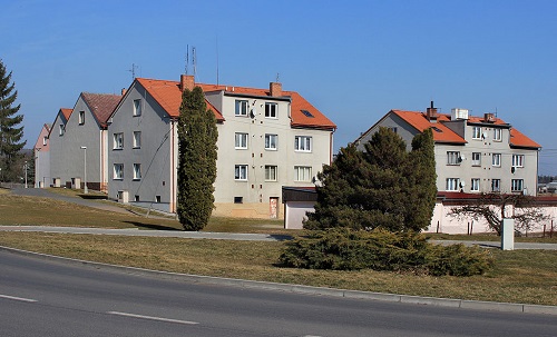 Domy v obci Heřmanova huť.