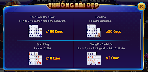 Thưởng bài game mậu binh đẹp