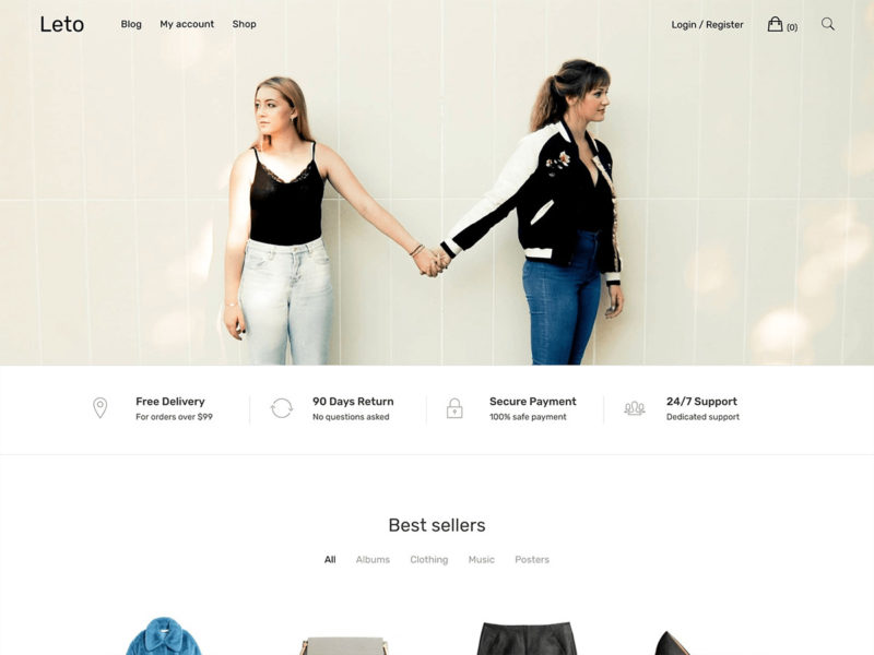 e-commerce template Leto