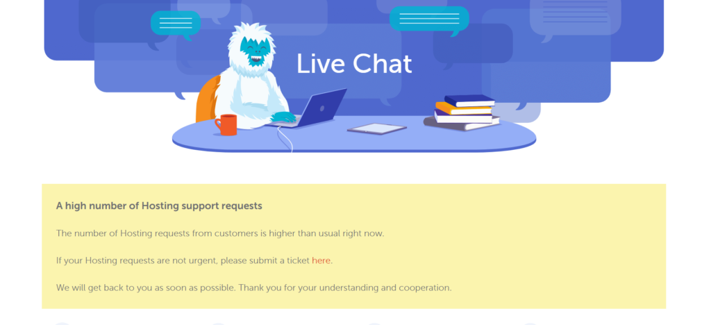 screenshot of namecheap Live Chat Support page