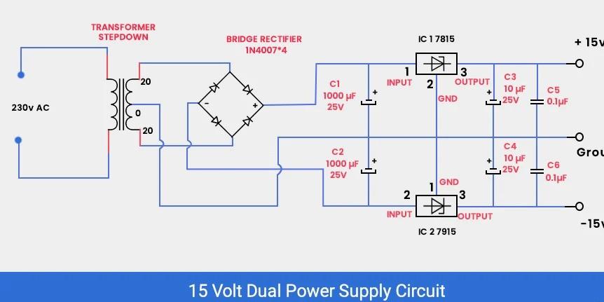 What is Dual Power Supply Circuit Construction and Working