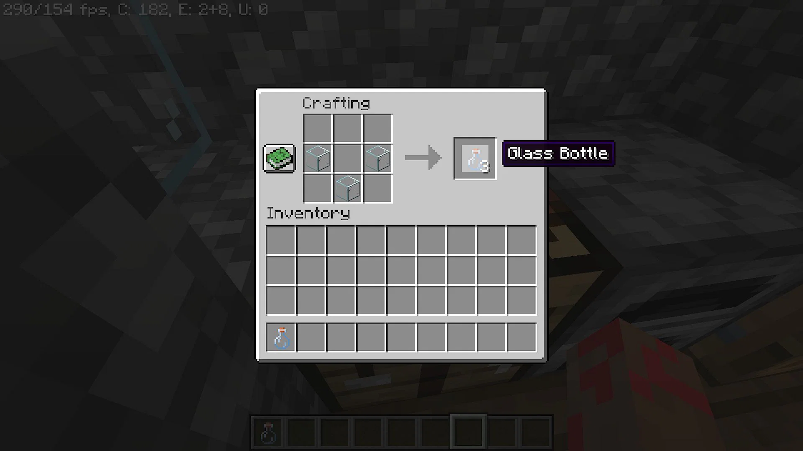 How to make a Glass Bottle in Minecraft