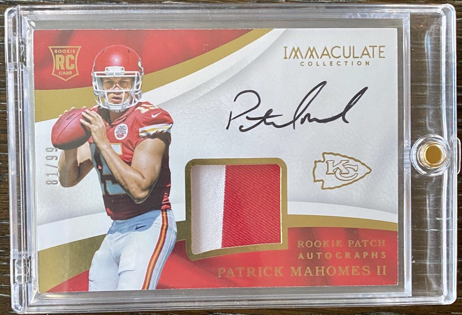 Most valuable Patrick Mahomes rookie cards: 2017 Immaculate #104