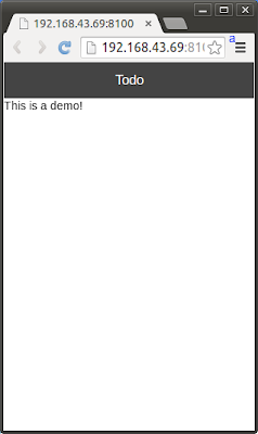 app view using ionic serve