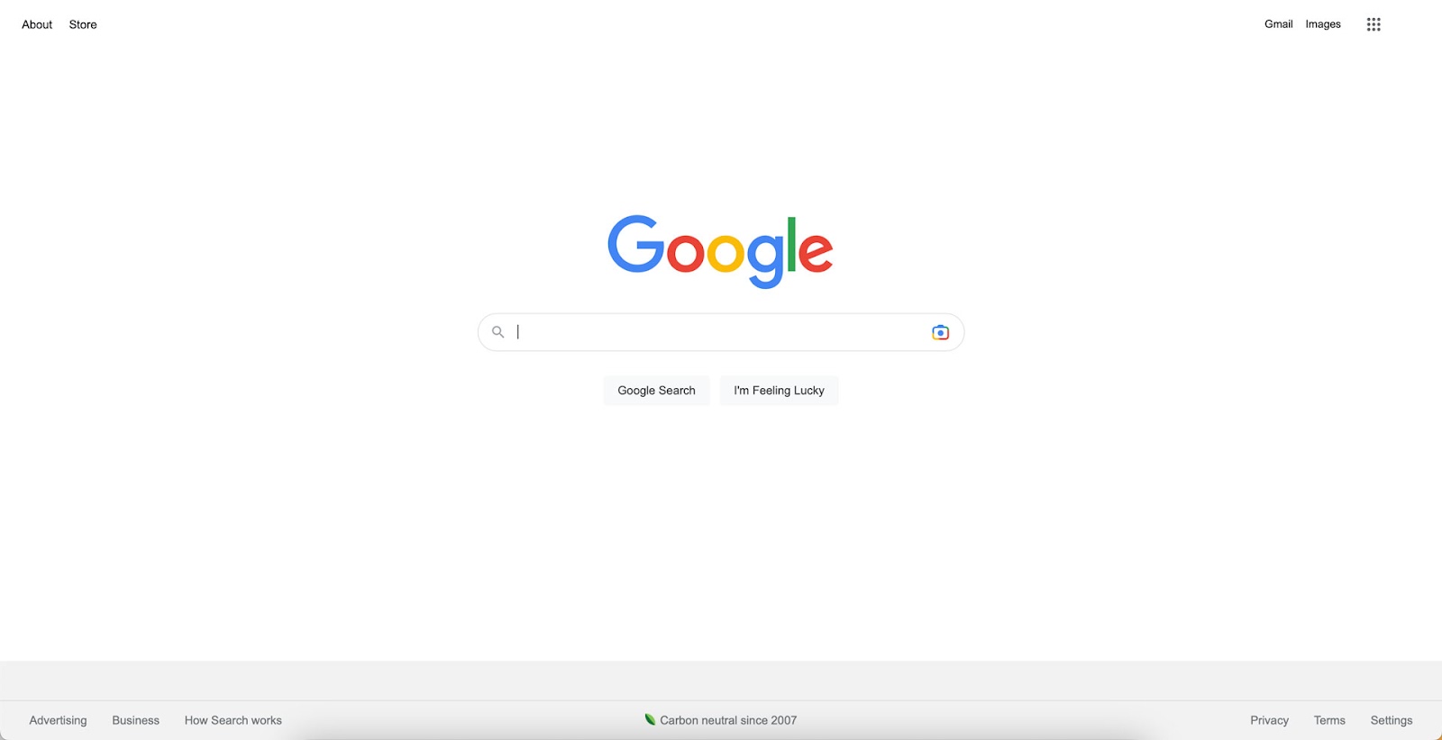 negative space use by Google helps you focus on the most important information