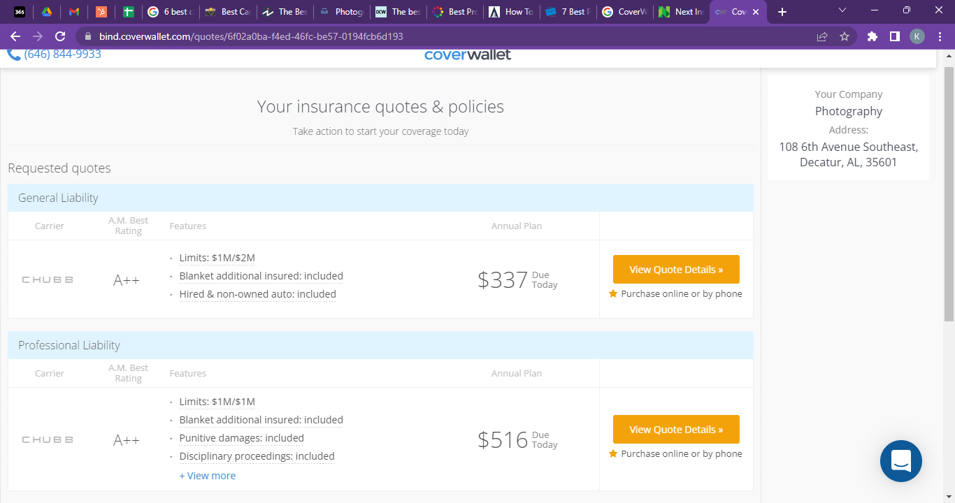 single trip camera insurance