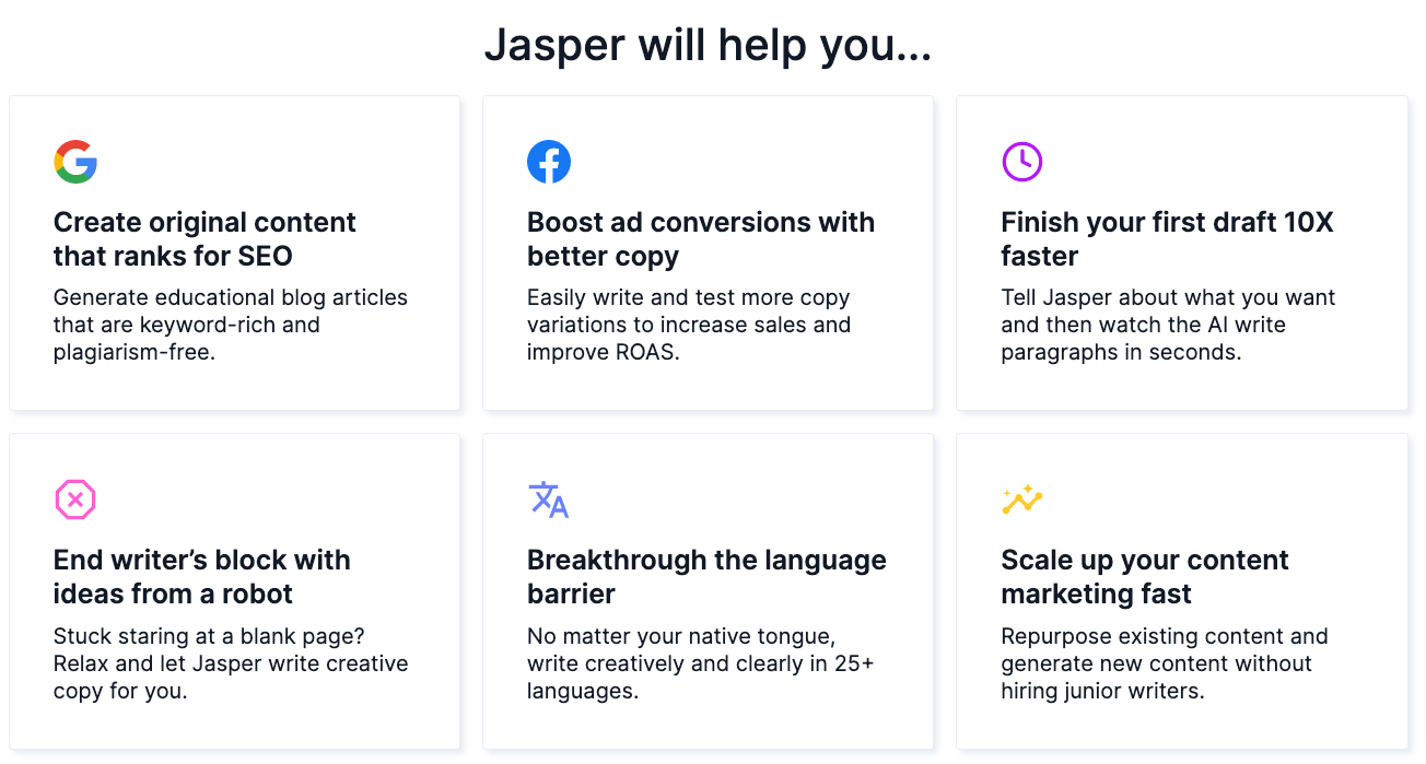 jasper features