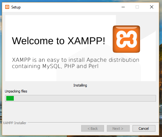 proses install xampp
