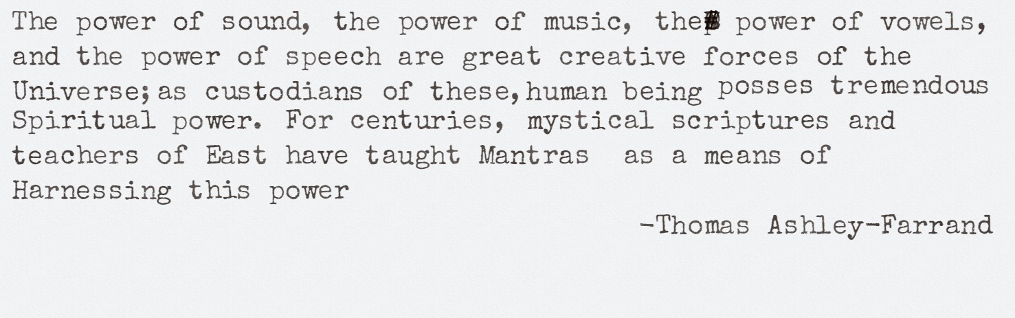 Mantra is the gateway to the world of creation