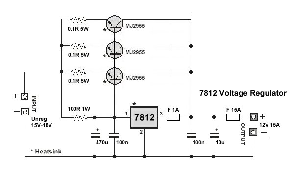 大电流7812电压电路图